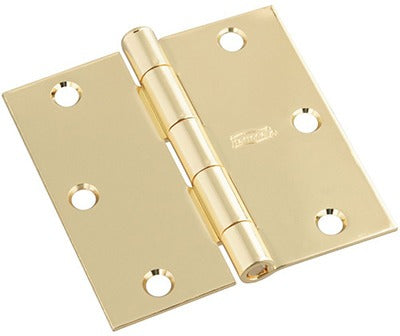 NATIONAL HARDWARE National Mfg N830-320 3.5 in Bright Brass Door Hinge 3-pack