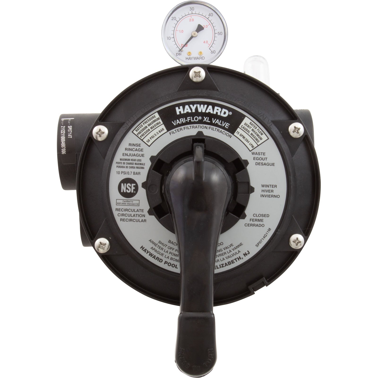HAYWARD Hayward SP0714T Vari-Flo Top Mount Multiport Valve