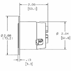 Hubbell HBL2346 20 Amp 480 Volt 2-Pole 3-Wire NEMA L8-20R White Locking Flanged Receptacle