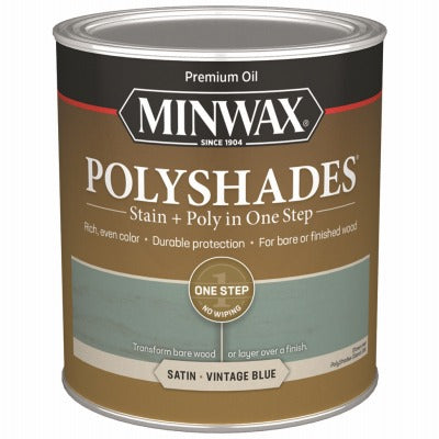 MINWAX Minwax 613944444 Polyshade Satin Vintage Blue 1 Qt