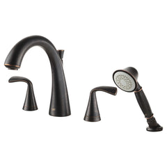 AMERICAN STANDARD American T186901.278 Fluent Two-Handle Roman Tub Faucet with Hand Shower