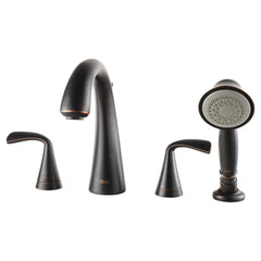 AMERICAN STANDARD American T186901.278 Fluent Two-Handle Roman Tub Faucet with Hand Shower