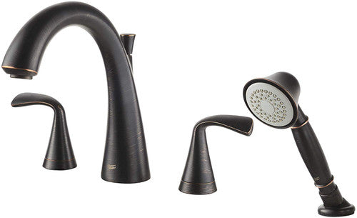 AMERICAN STANDARD American T186901.278 Fluent Two-Handle Roman Tub Faucet with Hand Shower