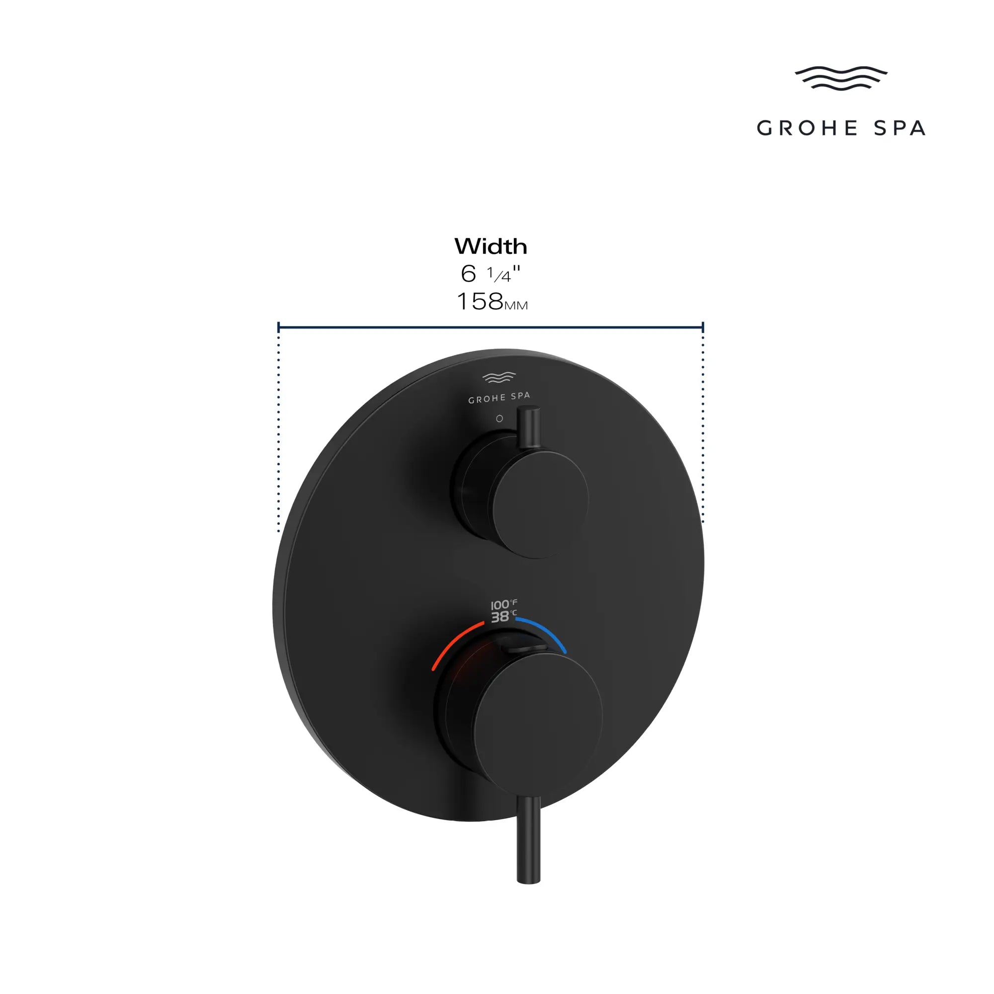 GROHE Grohe 24361EN0 Atrio New Dual Function 2-Handle Thermostatic Valve Trim