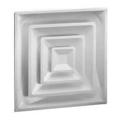 HART & COOLEY HART & COOLEY 64335 T-Bar Fixed Pattern Grille FPD with R6 Back - 8 inches Collar