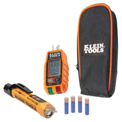 KLEIN TOOLS Klein Tools RT250KIT Premium Dual-Range NCVT and GFCI Receptacle Tester Electrical Test Kit