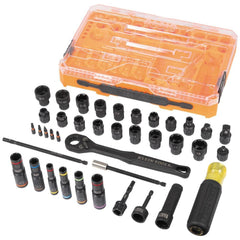 KLEIN TOOLS Klein Tools 65500KNECT KNECT Complete Impact Pass Through and Flip Socket Set 39-Piece