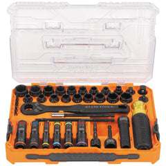 KLEIN TOOLS Klein Tools 65500KNECT KNECT Complete Impact Pass Through and Flip Socket Set 39-Piece