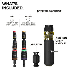 KLEIN TOOLS Klein Tools 32914HD 14-in-1 Impact Rated Flip Socket Set