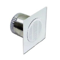 LAMBRO INDUSTRIES Lambro Industries 142W Eave Vent 4 Inches Aluminum 6 Inches Square Flange Replacement 674W-ML