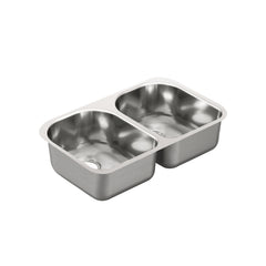 MOEN Moen G18256 Double Basin Undermount 18-Gauge Stainless Steel Kitchen Sink