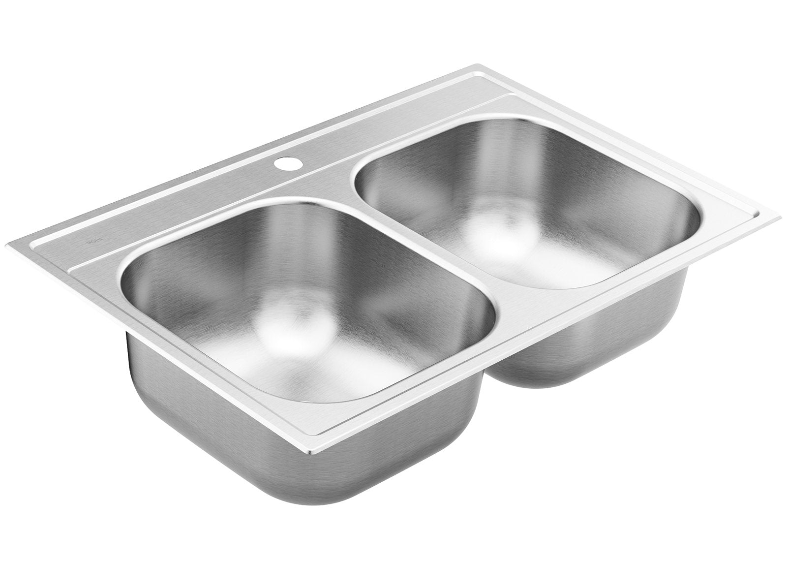 MOEN Moen GS202131Q 2000 Series 33 Inches Drop In Double Basin Stainless Steel Kitchen Sink