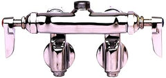 T&S BRASS T&S Brass B-0240-LN Double Pantry Swivel Faucet, Wall Mount, Adjustable Centers, Less Nozzle