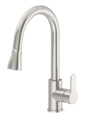 SYMMONS INDUSTRIES Symmons Industries S-6710-PD-STS-1.5 Identity Single Handle Kitchen Faucet 1.5 GPM