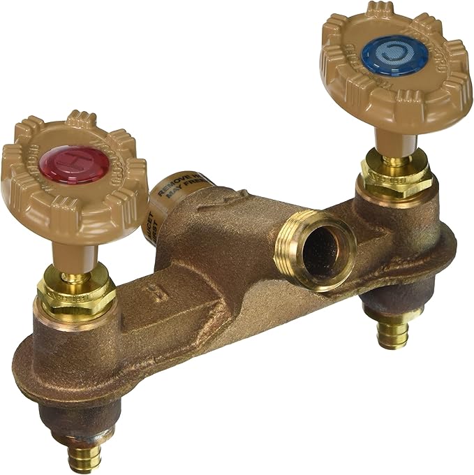 WOODFORD Woodford 122PX Model 122 1/2 inches PEX Inlet Horizontal Hot & Cold Anti-Siphon Wall Faucet