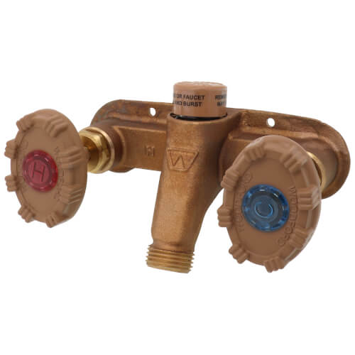 WOODFORD Woodford 122PX Model 122 1/2 inches PEX Inlet Horizontal Hot & Cold Anti-Siphon Wall Faucet