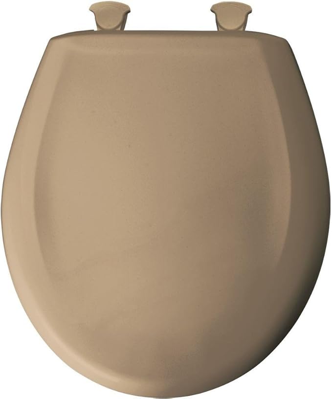 BEMIS BEMIS 200SLOWT Classic Colors Round Plastic Toilet Seat Never Loosens
