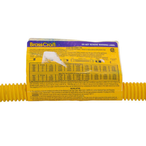 BRASSCRAFT Brasscraft CSSC11-60 Gas Connector 1/2 inches ID (5/8 inches OD) Procoat 3/4 inches MIP Fittings