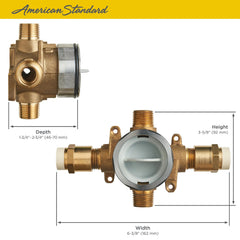 AMERICAN STANDARD American RU109 Flash Shower Rough-In Valve With CPVC Inlets/Universal Outlets