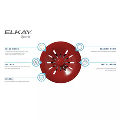 ELKAY Elkay LKPDQSCA Quartz Perfect Drain 3-1/2 inches Removable Polymer Basket Strainer and Rubber Stopper