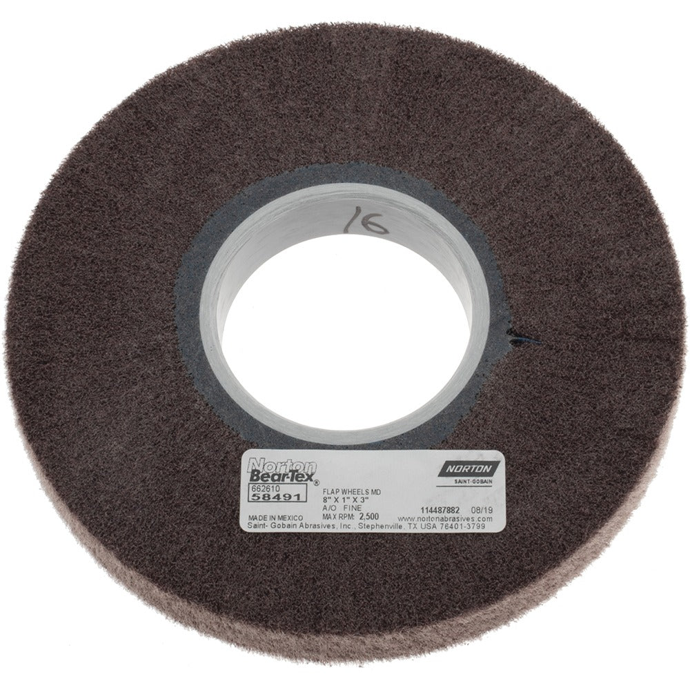 NORTON Norton 66261058491 Flap Wheel 220 Grit 8x1 Inch Nonwoven