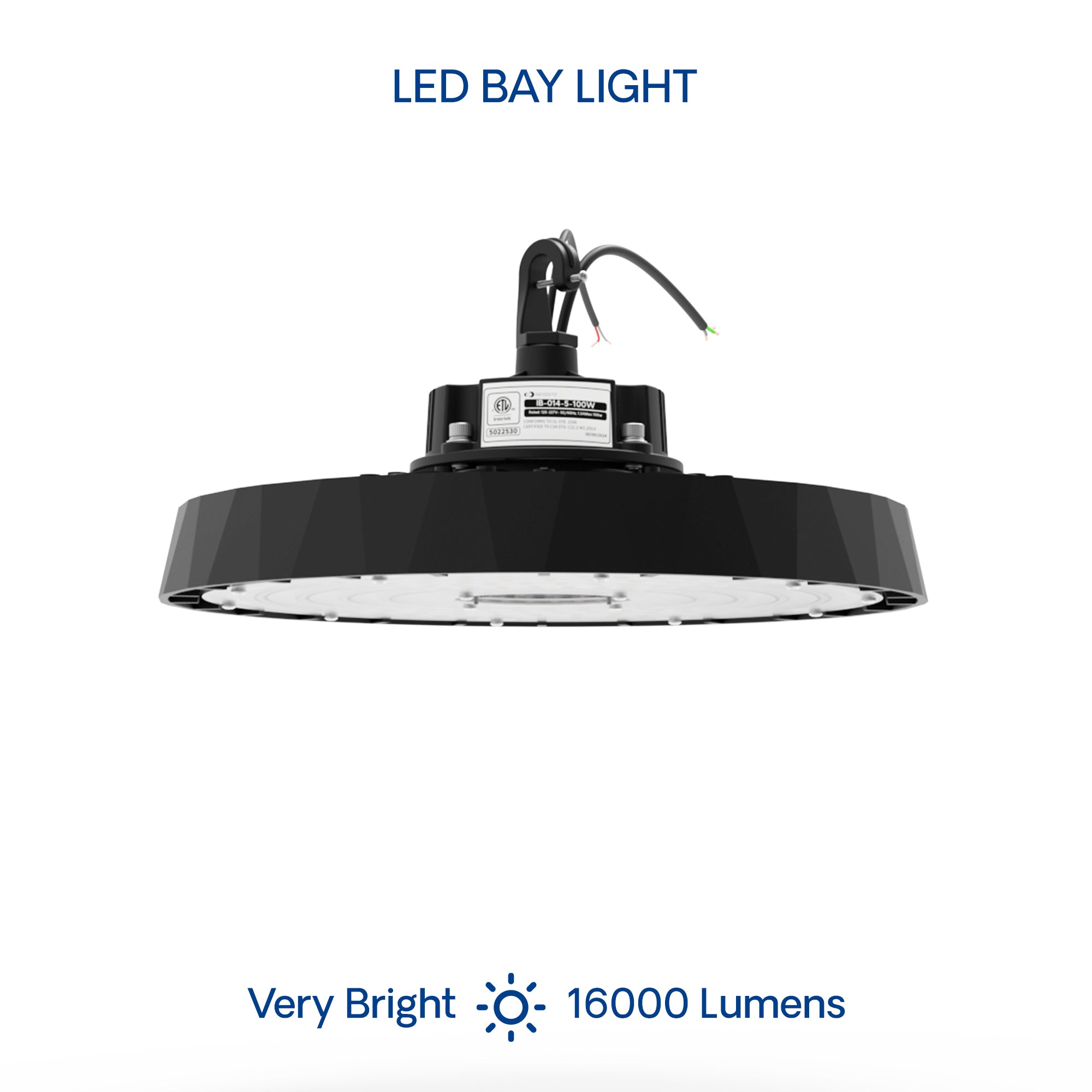 INFIBRITE Infibrite IB-014-5-100W 10.2 In 16,000LM LED 100W High Bay Light
