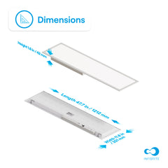 INFIBRITE Infibrite IB-020-5-MW-10V Single Color 1x4 0-10V Adjustable Watt Backlit Panel Light 4 Pack
