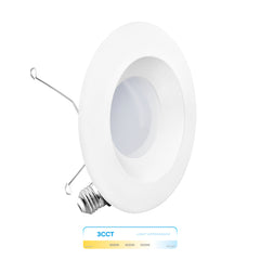 INFIBRITE Infibrite IB-006-7-12W-WH 6 In. 3CCT Selectable Retrofit LED