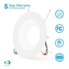 INFIBRITE Infibrite IB-006-7-12W-WH 6 In. 3CCT Selectable Retrofit LED