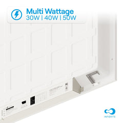 INFIBRITE Infibrite IB-019-5-MW-10V Single Color 40W 50W 60W Adjustable Watt Backlit Panel Light 4 Pack