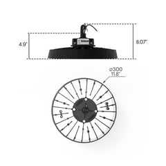 INFIBRITE Infibrite IB-014-5-200W 11.8 In LED 200W High Bay Light