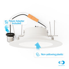 INFIBRITE Infibrite IB-006-3-12W-WH 6 In. Retrofit 3000K LED Light
