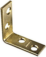 NATIONAL HARDWARE National Mfg N190-827 Corner Iron 1.5in Bright Brass 4 Pack
