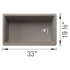 BLANCO BLANCO 443315 Inteos 33 inches Single Bowl Reversible Undermount Workstation Kitchen Sink