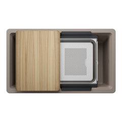 BLANCO BLANCO 443315 Inteos 33 inches Single Bowl Reversible Undermount Workstation Kitchen Sink