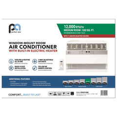 PERFECT AIRE Perfect Aire 4PACH12000 12,000 BTU Cool/Heat Window Air Conditioner with 11,000 BTU Electric Heat