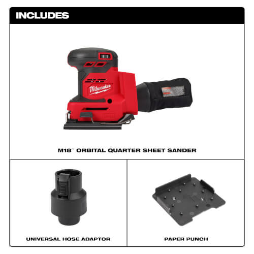 MILWAUKEE Milwaukee 2649-20 Orbital 1/4 Sheet Sander