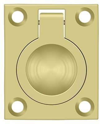 DELTANA Deltana FRP175U3 Flush Ring Pull Bright Brass 1.75x1.5in
