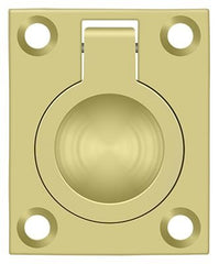 DELTANA Deltana FRP175U3 Flush Ring Pull Bright Brass 1.75x1.5in