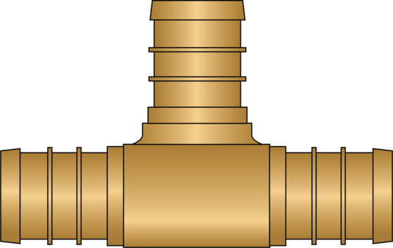 HEATLINK Heatlink 26555NL 1/2 inches x 1/2 inches x 1/2 inches PEX No Lead Brass Tee