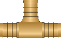 HEATLINK Heatlink 26555NL 1/2 inches x 1/2 inches x 1/2 inches PEX No Lead Brass Tee