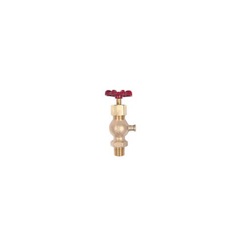 APOLLO VALVES Apollo Valves 26-705-01 PTFE Seat Compression Gauge Cock 1/2 Inch Male NPT Satin Brass