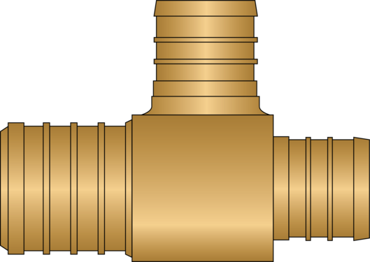 HEATLINK Heatlink 26822NL 1 inches x 3/4 inches x 3/4 inches PEX No Lead Brass Tee