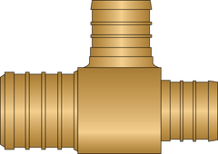 HEATLINK Heatlink 26822NL 1 inches x 3/4 inches x 3/4 inches PEX No Lead Brass Tee