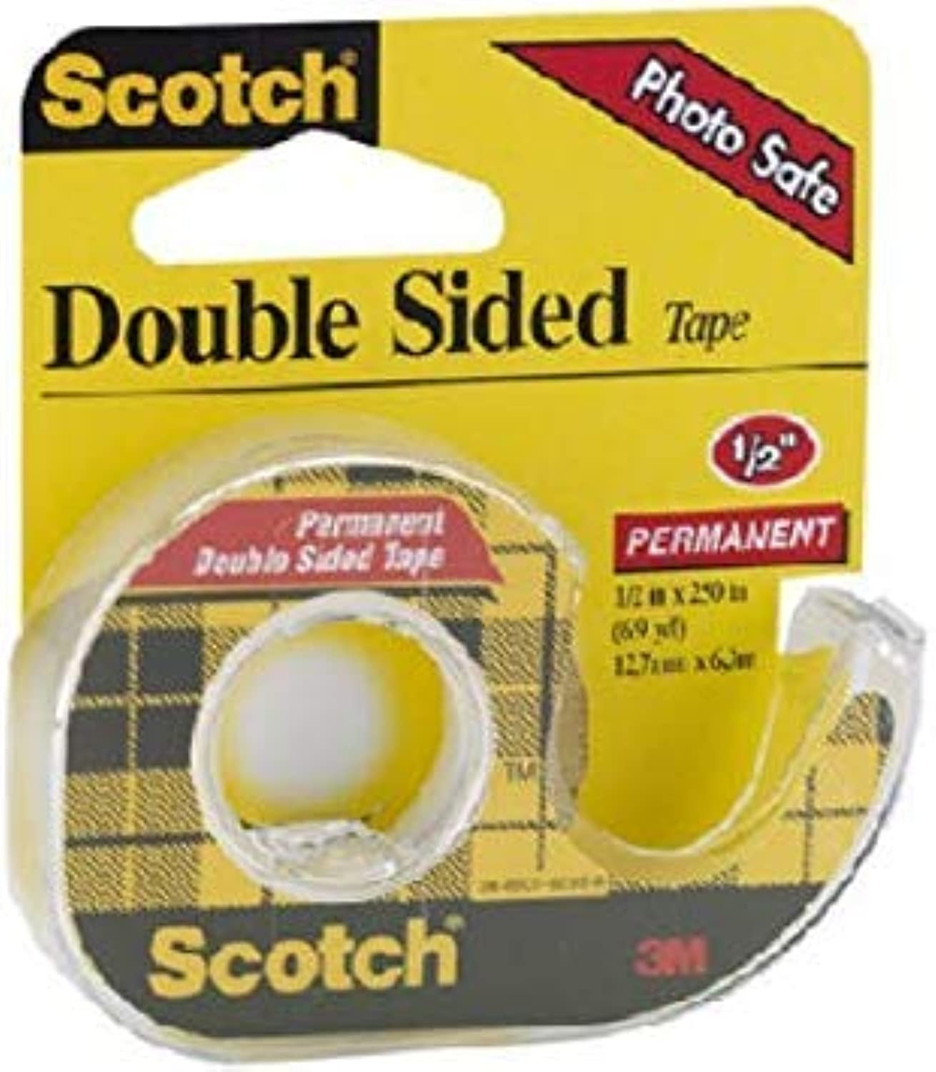 3M 3M 136 Scotch double sided tape with dispenser 1/2-inch x 6.94 yds