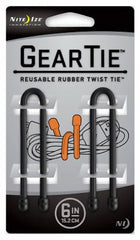 NITE IZE Nite Ize Inc GT6-2PK-01 Gear Tie 6 Inch Black 2 Pack
