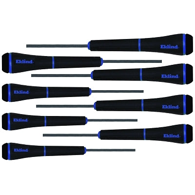 EKLIND TOOL Eklind 92400 PSD Hex (allen) Precision Screwdriver 8pc Set Metric MM Sizes 0.7-4