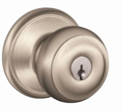 SCHLAGE Schlage Lock Co F51A Geo 619 Entry Lockset Satin Nickel