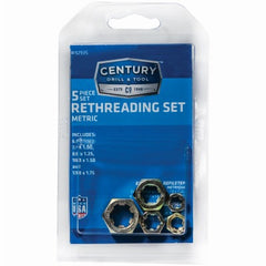 CENTURY DRILL & TOOL Century Drill Tool 92935 5pc Metric Rethreading Die Set