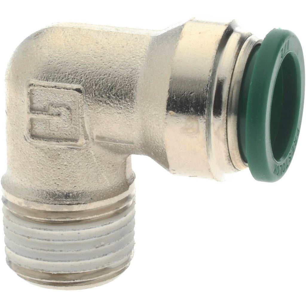 PARKER Parker W169PLPNS-8-6 90 Male Elbow 1/2 in Od 3/8 Nptf Brass